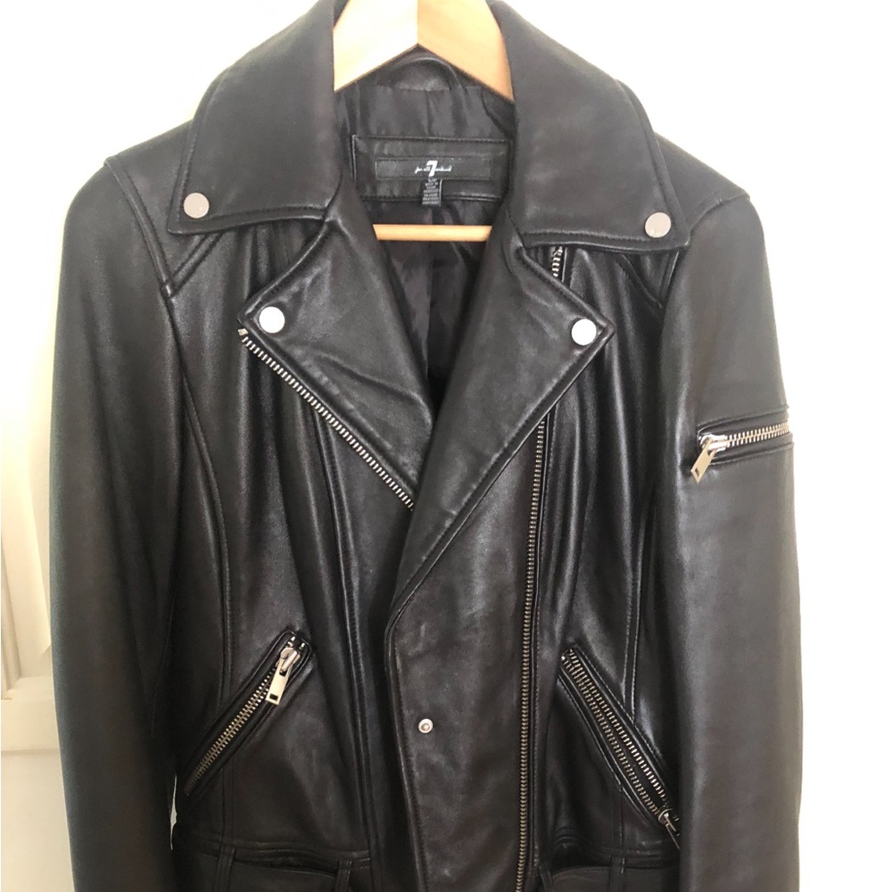 Black leather jacket